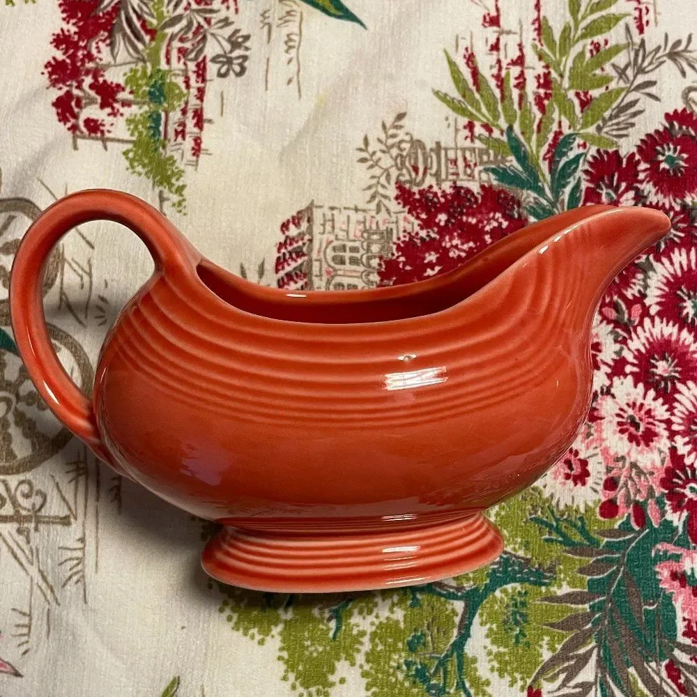 Fiestaware Retired Color Persimmon Gravy/Sauce Boat